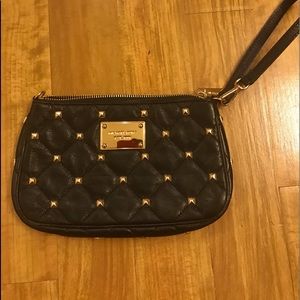 Michael Kors black leather pouch